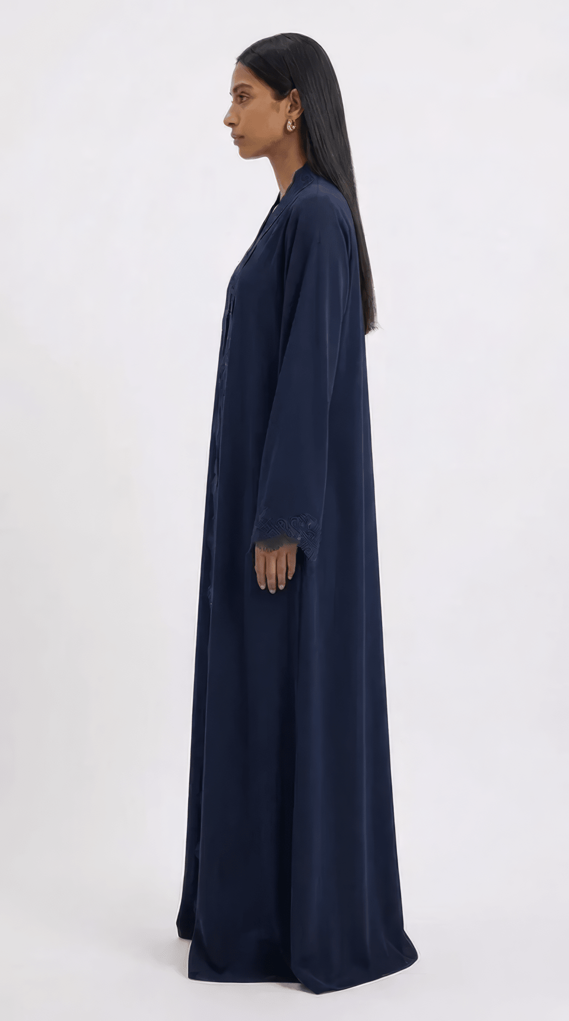 Nooré Abaya | Lace-Detail Modest Abaya - minoura