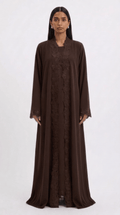 Nooré Abaya | Lace-Detail Modest Abaya - minoura
