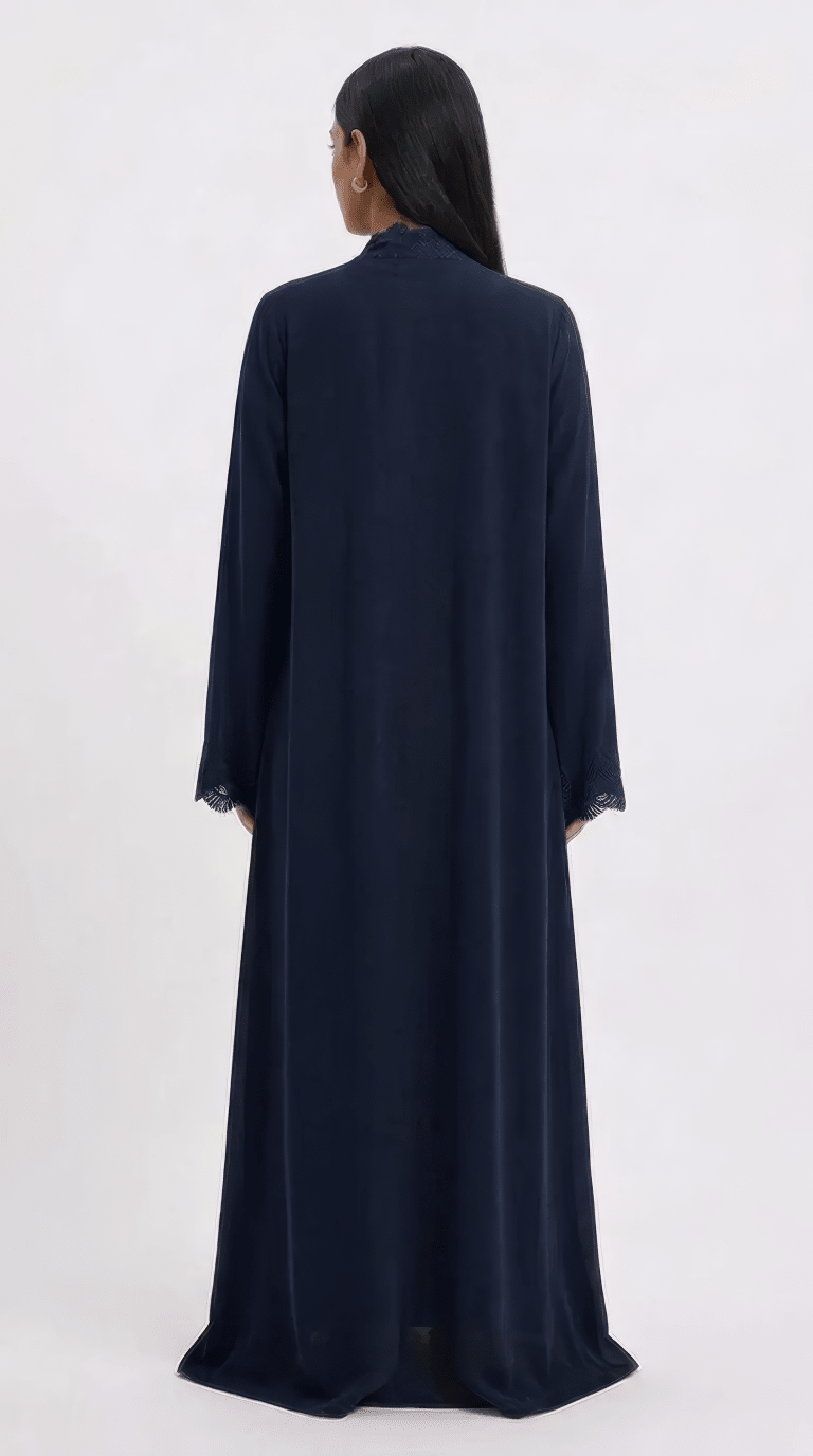 Nooré Abaya | Lace-Detail Modest Abaya - minoura