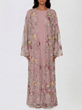 Rosé Bloom Abaya - minoura